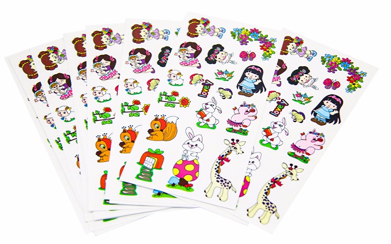 可爱女孩贴纸  儿童不干胶贴纸