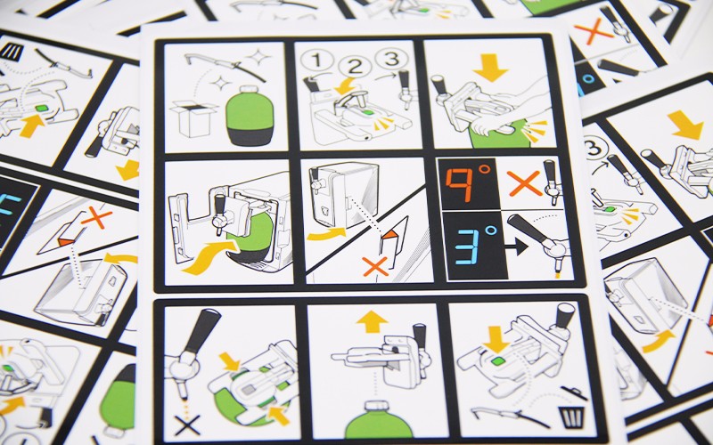 九宫格产品使用说明标签贴纸 不干胶标签