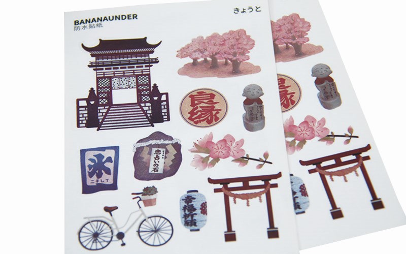 儿童漫画不干胶贴纸  手账本防水贴纸