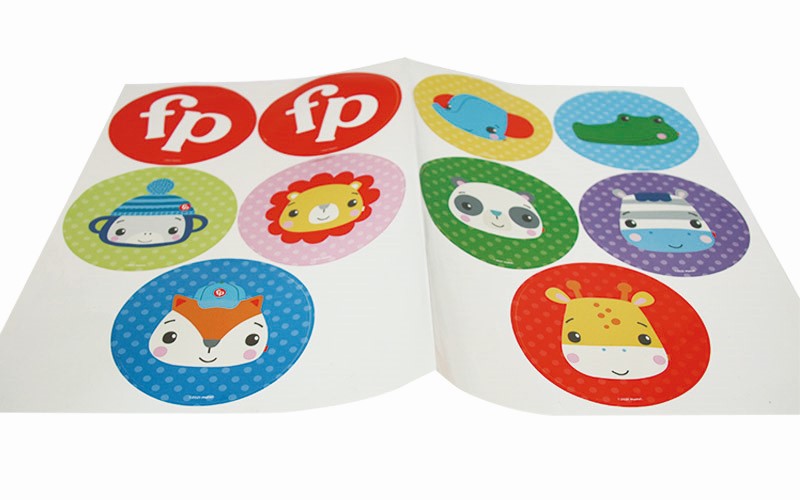 儿童早教圆形卡通不干胶贴纸